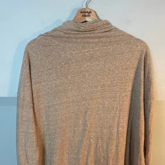 Free People We The Free Bella Vista Tunic Top Cowl Neck Turtleneck Tan SZ Small - Picture 14 of 16